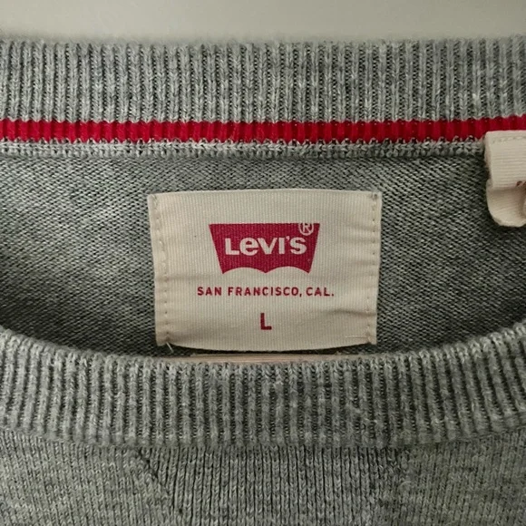 Levi's Gray Men's Crewneck Sweater - Large - Picture 6 of 11